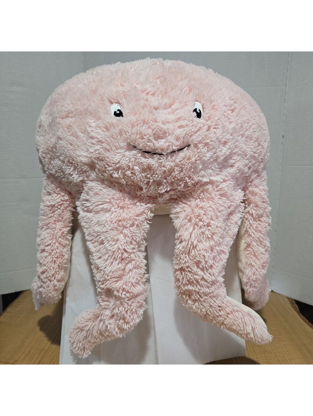 Squishable Jumbo Giant Pink Octopus Plush Emotional Support Octopus 15x18"